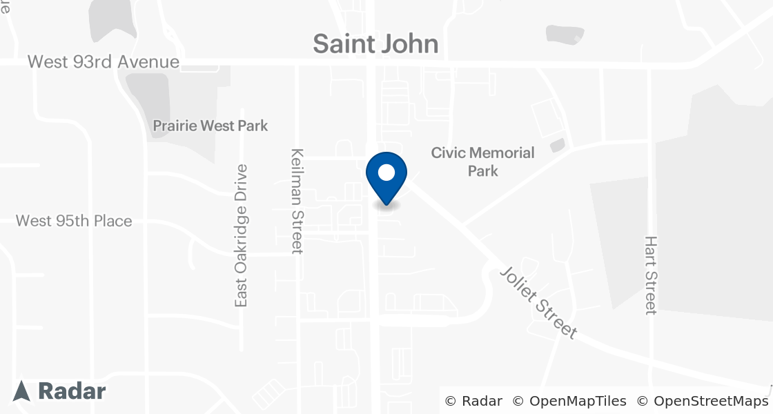 Map of Dairy Queen Location:: 9461 Wicker Ave, Saint John, IN, 46373-9768